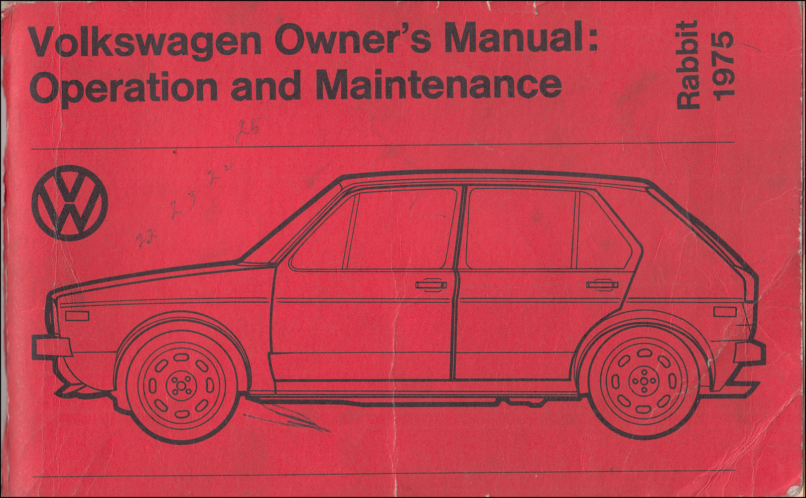 1975 Volkswagen Rabbit Owner's Manual Original