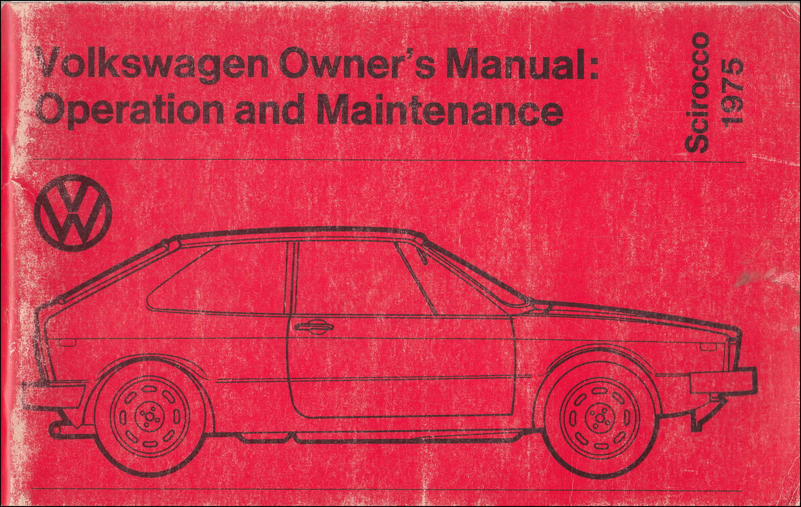 1975 Volkswagen Scirocco Owner's Manual Original