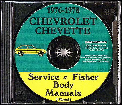 1976-1978 Chevrolet Chevette Shop Manuals on CD