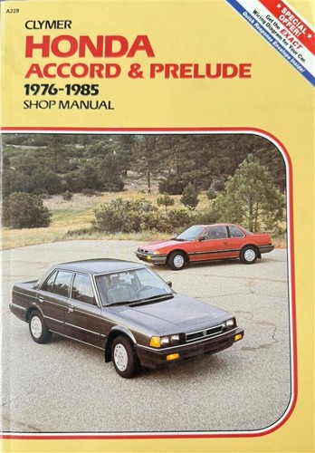 Clymer Shop Manual Honda Accord & Prelude 1976-1985