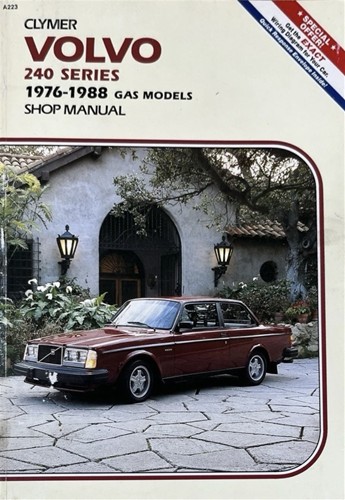 Clymer Shop Manual Volvo 240 Series 1976-1988 Gas Models