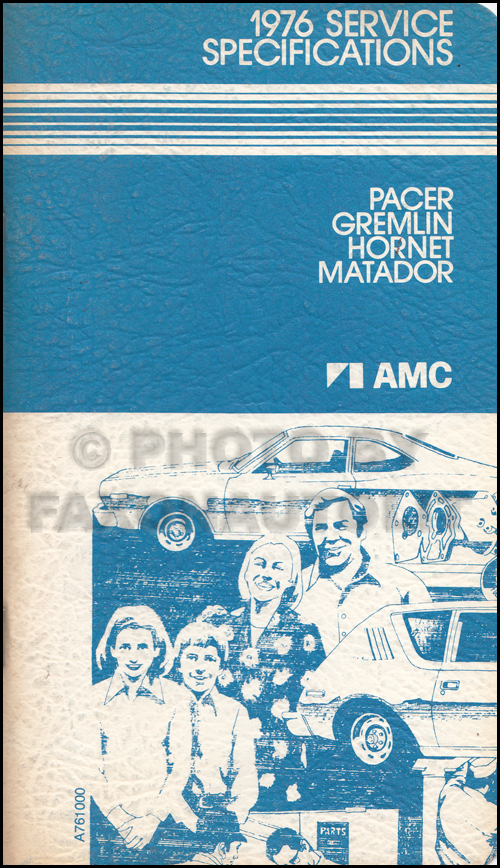 1976 AMC Service Specifications Manual