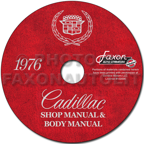 1976 Cadillac Shop Manual and Body Manual on CD-ROM 