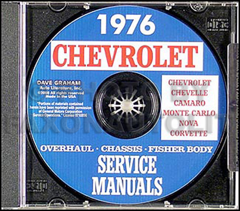 1976 Chevy CD-ROM Shop, Overhaul, & Body Manual