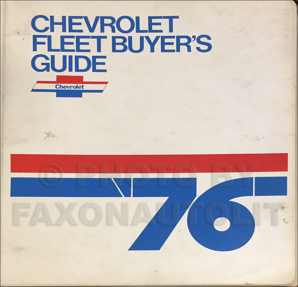 1976 Chevrolet Car Fleet Buyer's Guide Dealer Album Original
