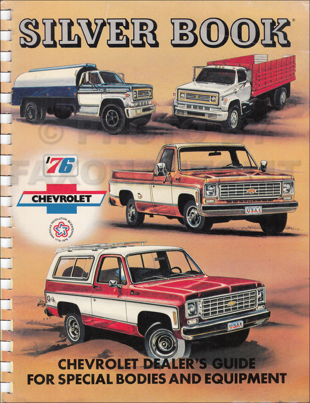 1976 Chevrolet Truck Silver Book Special Equipment Dealer Album