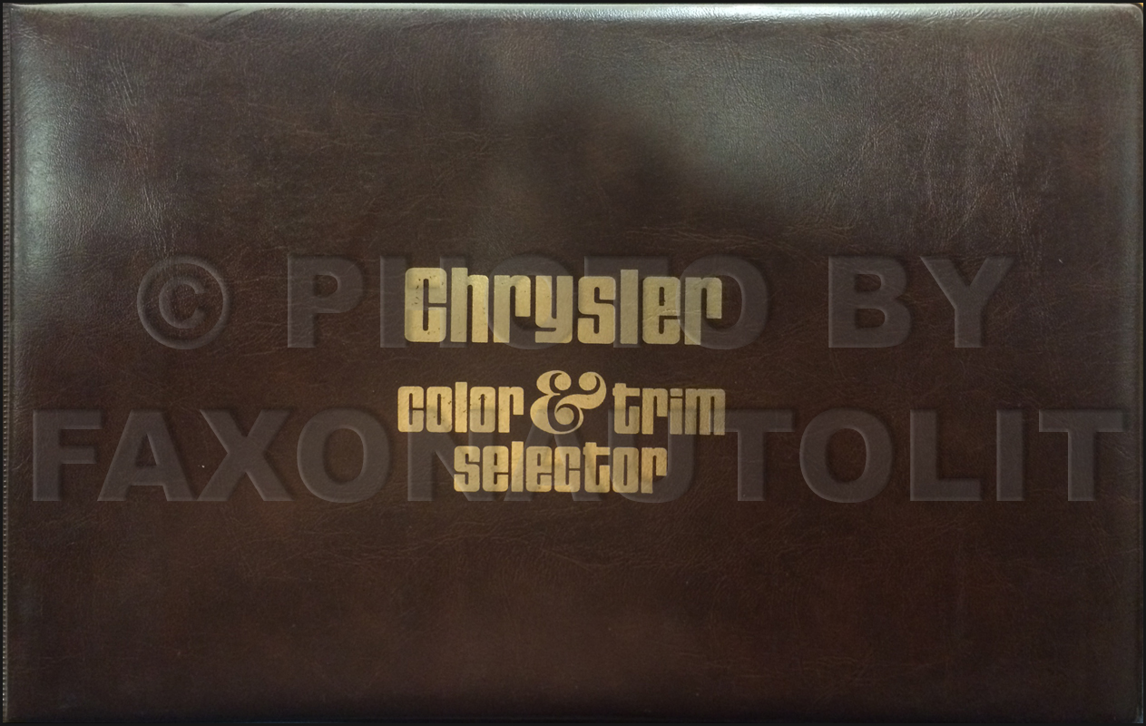 1976 Chrysler Color & Upholstery Album Original