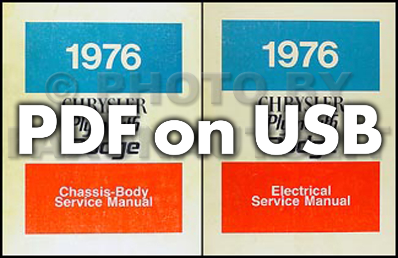 1976 Dodge, Plymouth, Chrysler Shop Manual on CD-ROM