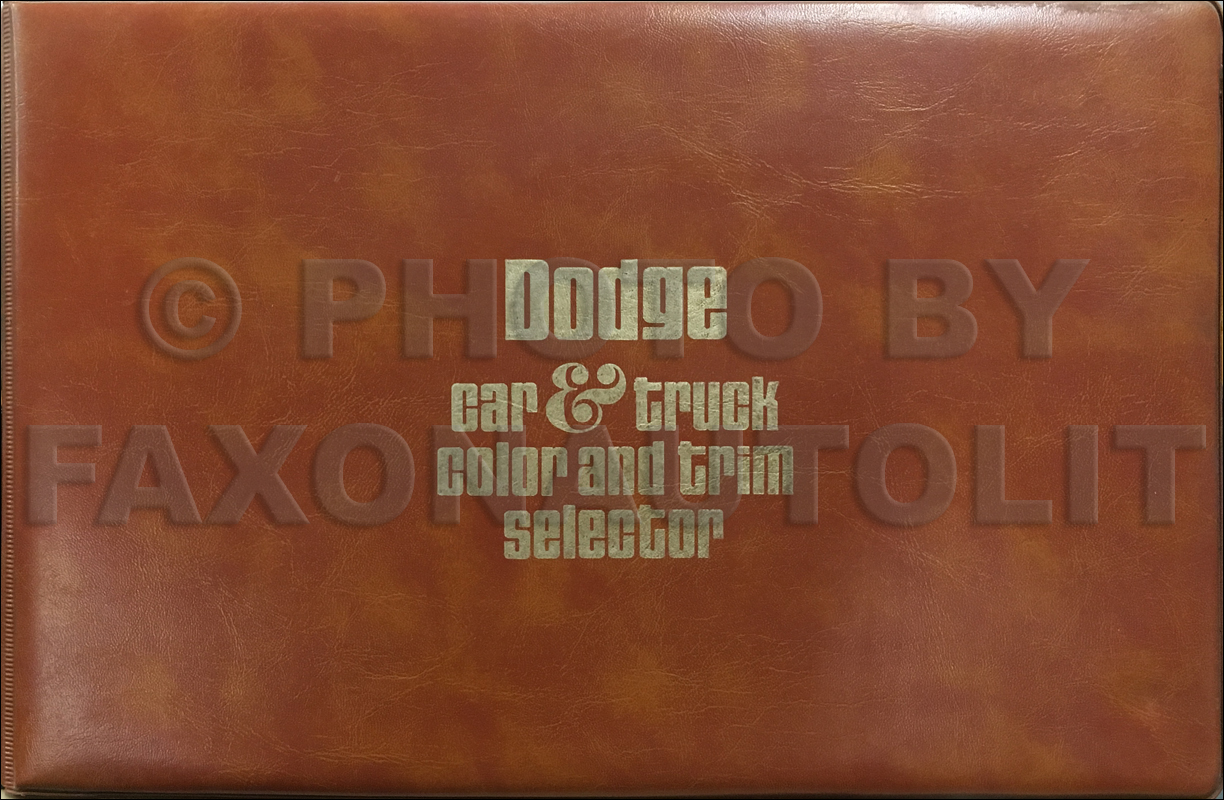 1976 Dodge Color & Upholstery Album Original