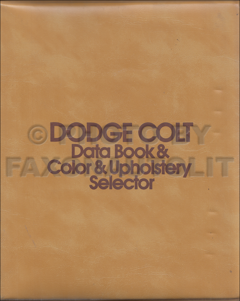1976 Ddoge Colt Color & Upholstery Album and Data Book Original