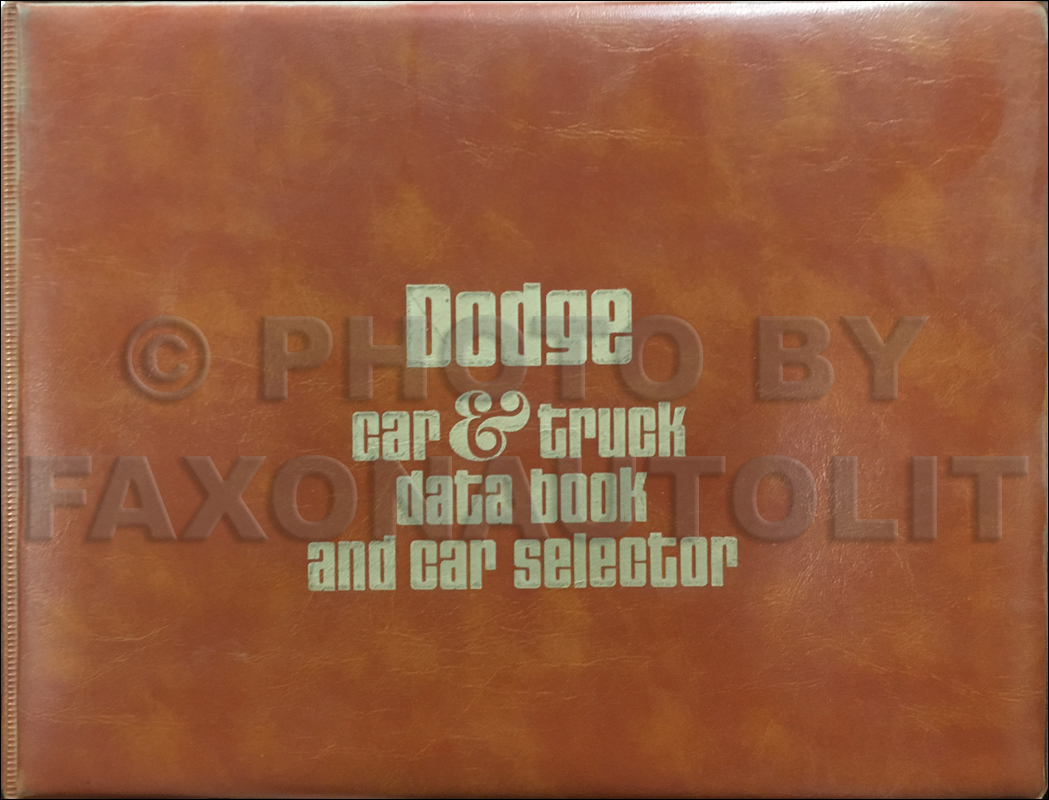 1976 Dodge Data Book Original