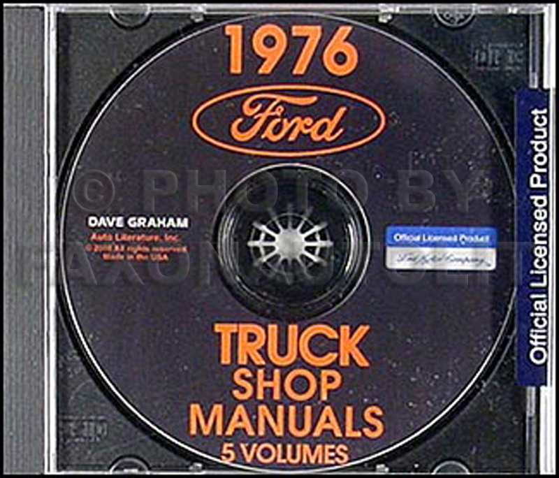 1976 Ford Truck Repair Shop Manual CD ROM for Pickup, Bronco, Van, big trucks
