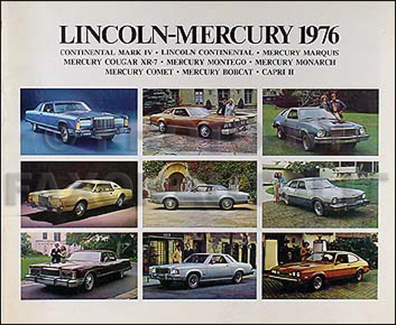 1976 Lincoln Mark V Continental Mercury Sales Brochure Original