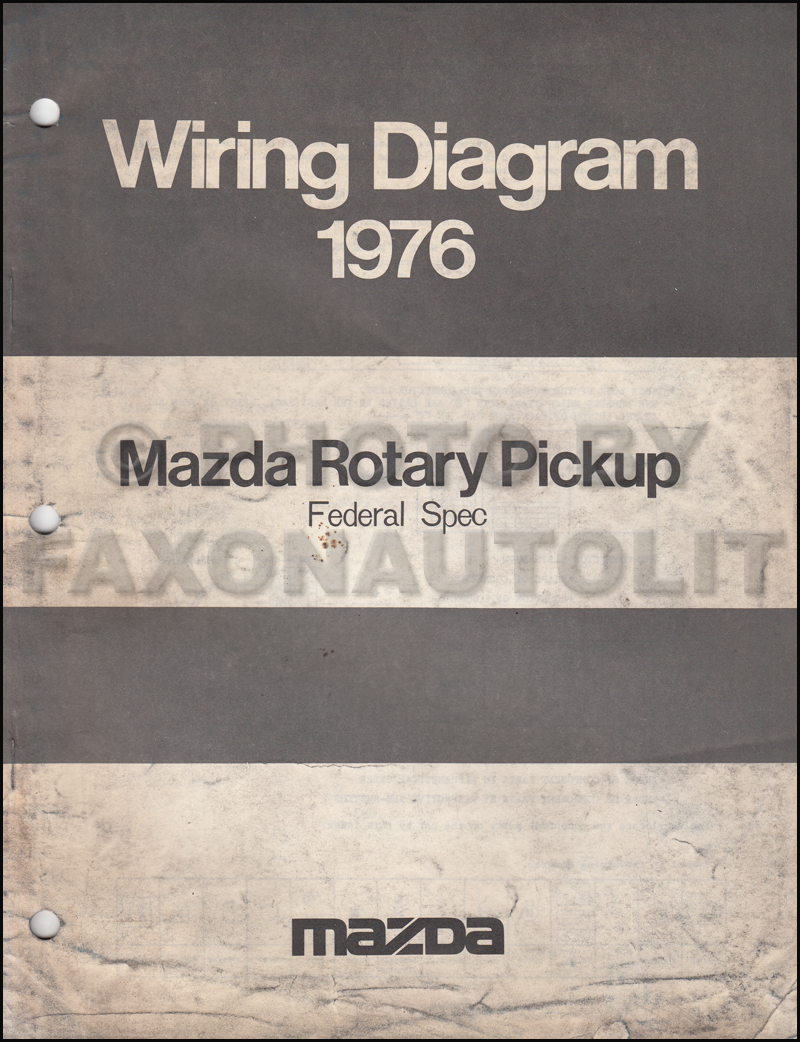 1976 Mazda Rotary Pickup Wiring Diagram Manual Original