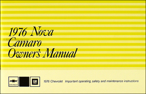 1976 Nova & Camaro Owner's Manual Reprint