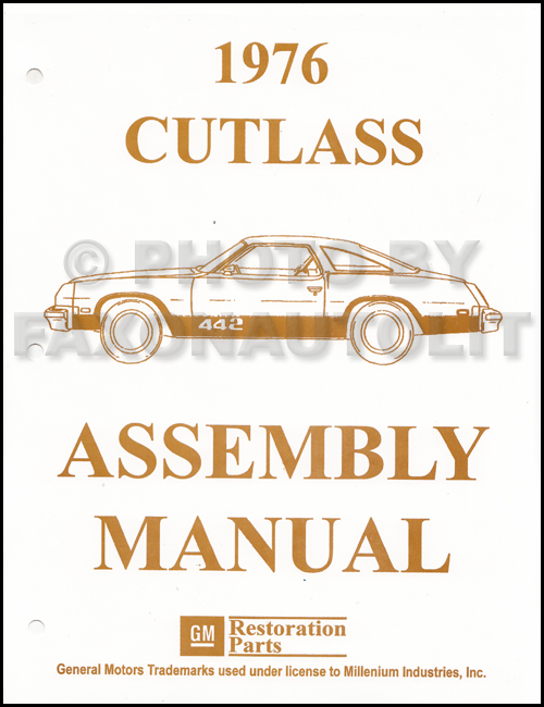 1976 Olds Assembly Manual Cutlass S Supreme Salon Vista Cruiser 442