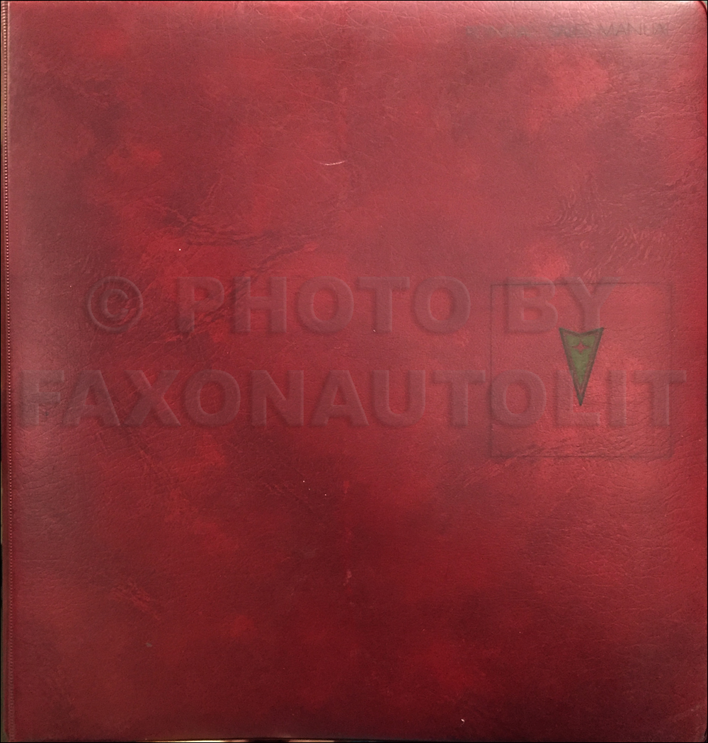 1976 Pontiac Sales Manual Data Book Dealer Album Original