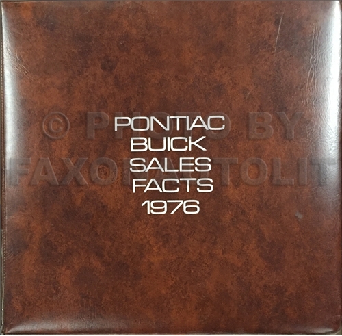 1976 Pontiac and Buick Color and Upholstery Dealer Album Facts Book Original CANADIAN