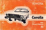 1976 Toyota Corolla DLX Owner's Manual Original No. 9704A