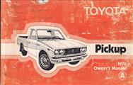 1976 Toyota Pickup Owner's Manual Original 