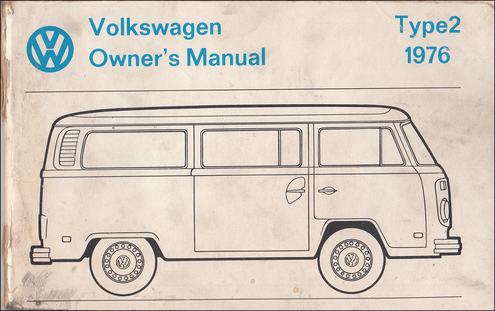 1976 Volkswagen Bus Owner's Manual Original T2 Type 2 Transporter