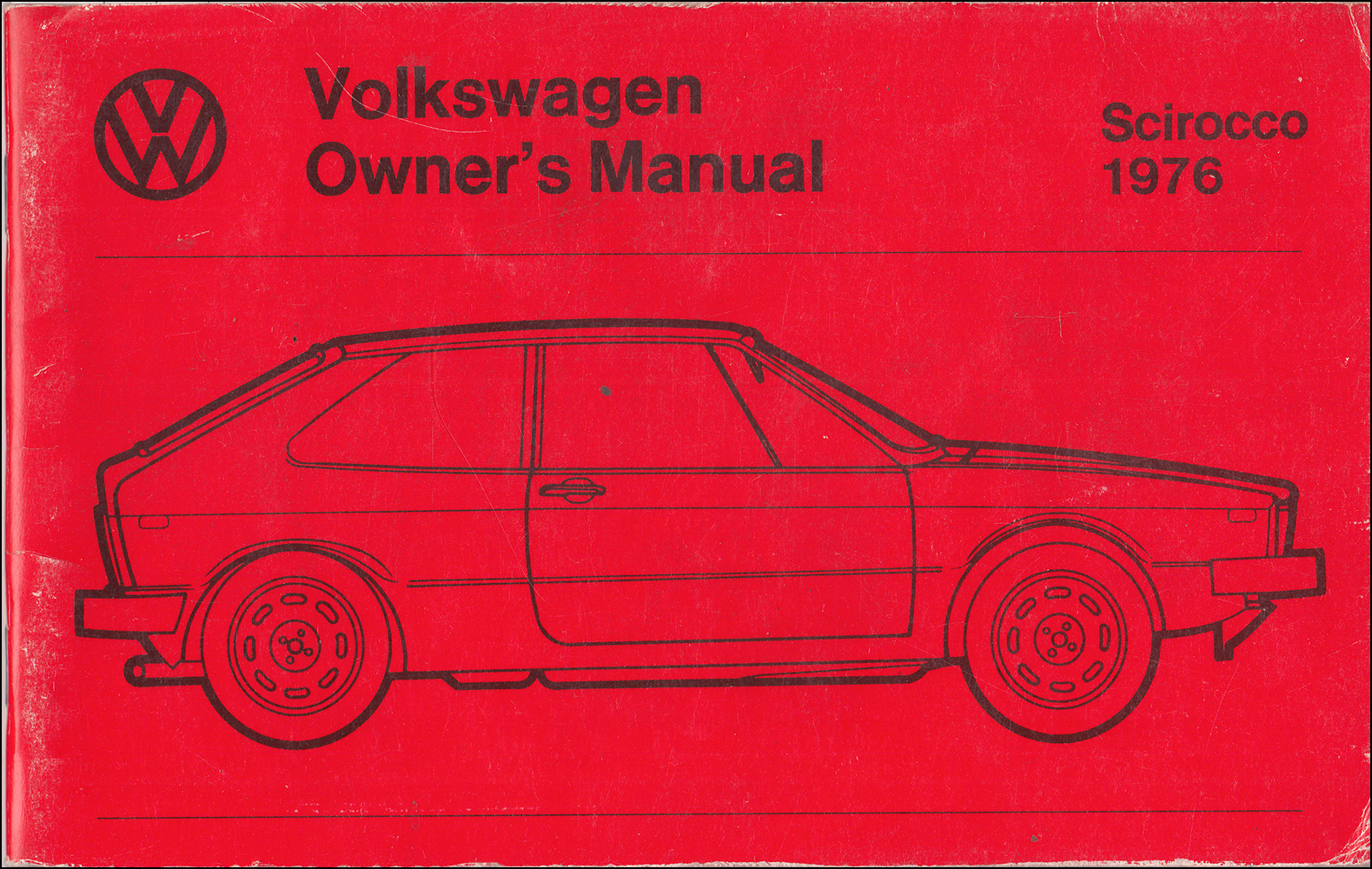 1976 Volkswagen Scirocco Owner's Manual Original