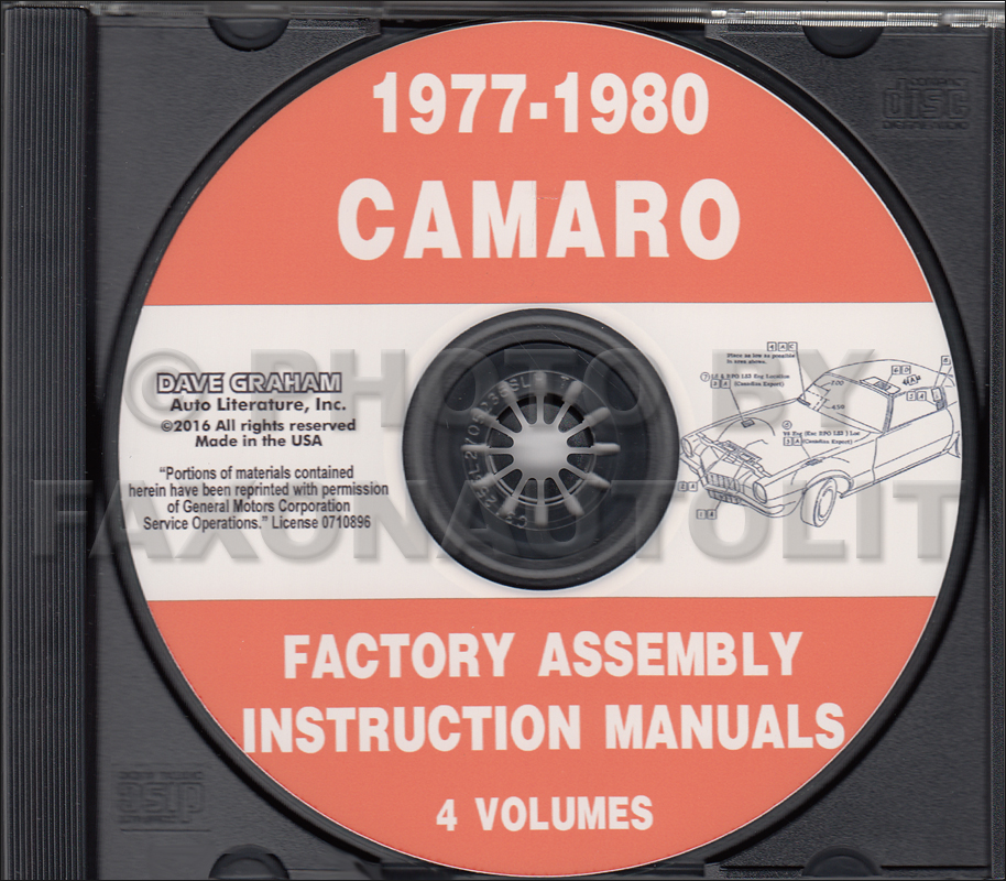1977-1980 Camaro Factory Assembly Manual CD