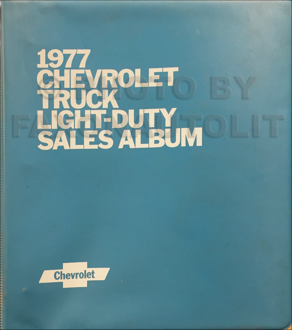 1977 Chevrolet Light Truck Data Book and Color and Upholstery Dealer Album Original