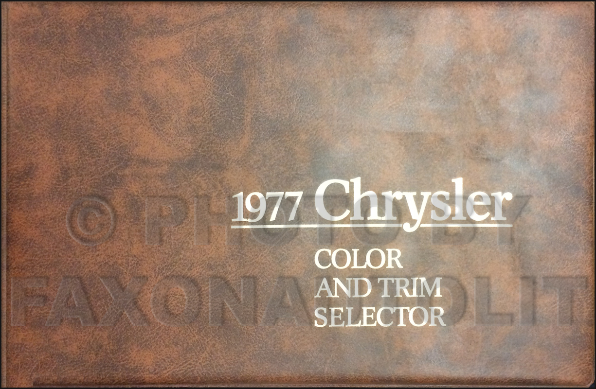 1977 Chrysler Color & Upholstery Dealer Album Original