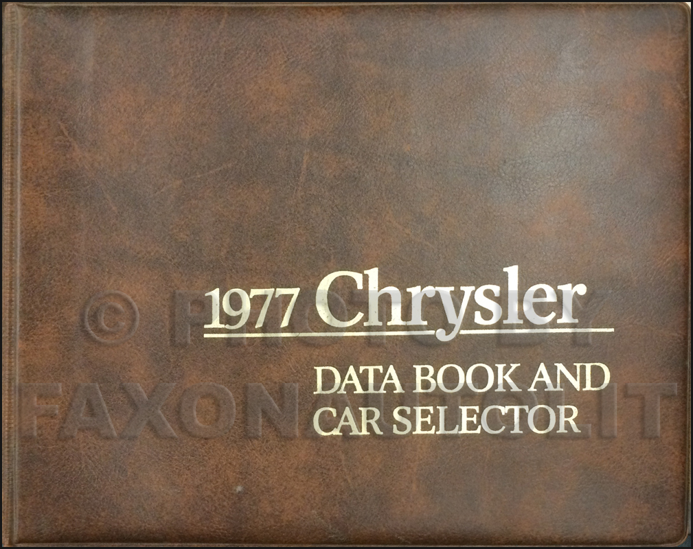 1977 Chrysler Data Book Original