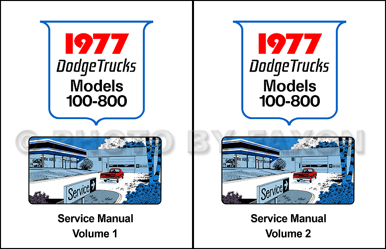 1977 Dodge Pickup Truck & 4x4 Repair Manual Reprint