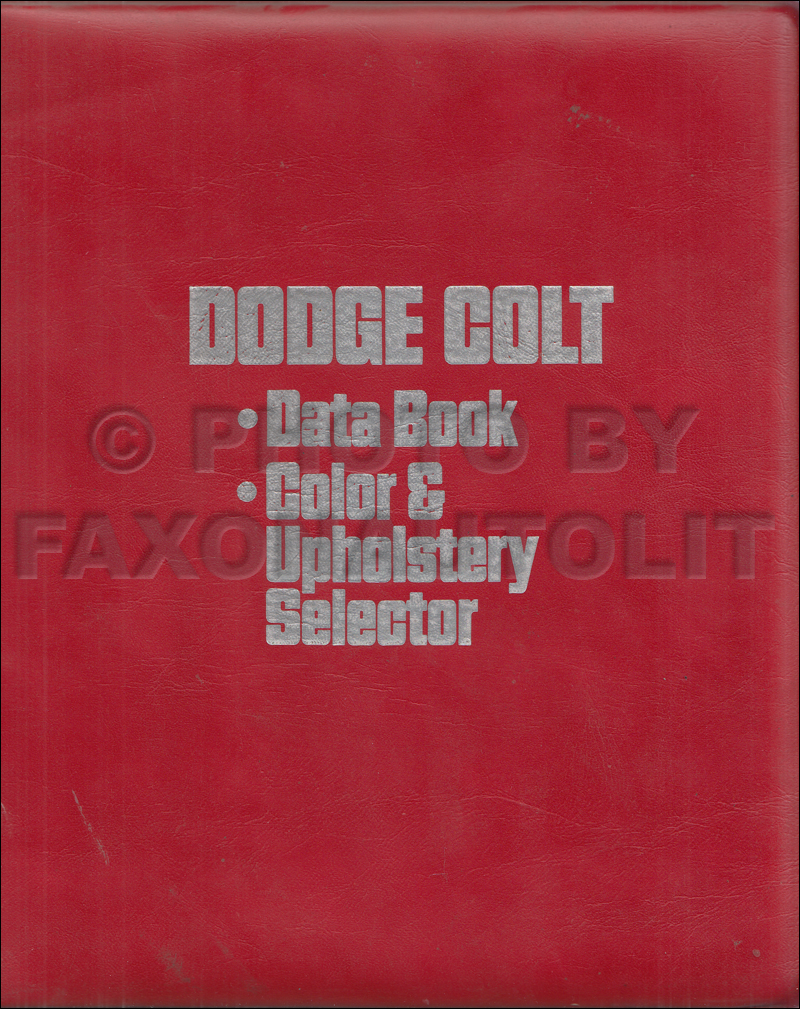 1977 Dodge Colt Color & Upholstery Album and Data Book Original