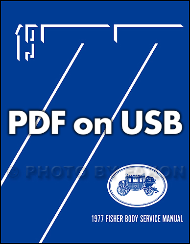 1977 Chevy Car Service, Overhaul, & Body Manuals on USB