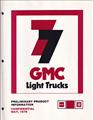 1977 GMC Light Duty Preliminary Data Book Original