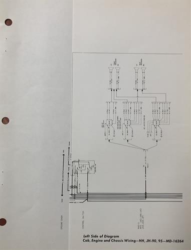 1977 GMC 9500 Chevy 90 Conventional Wiring Diagram Original 8V-71 Diesel