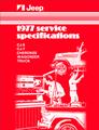 1977 Jeep Service Specifications Manual Reprint