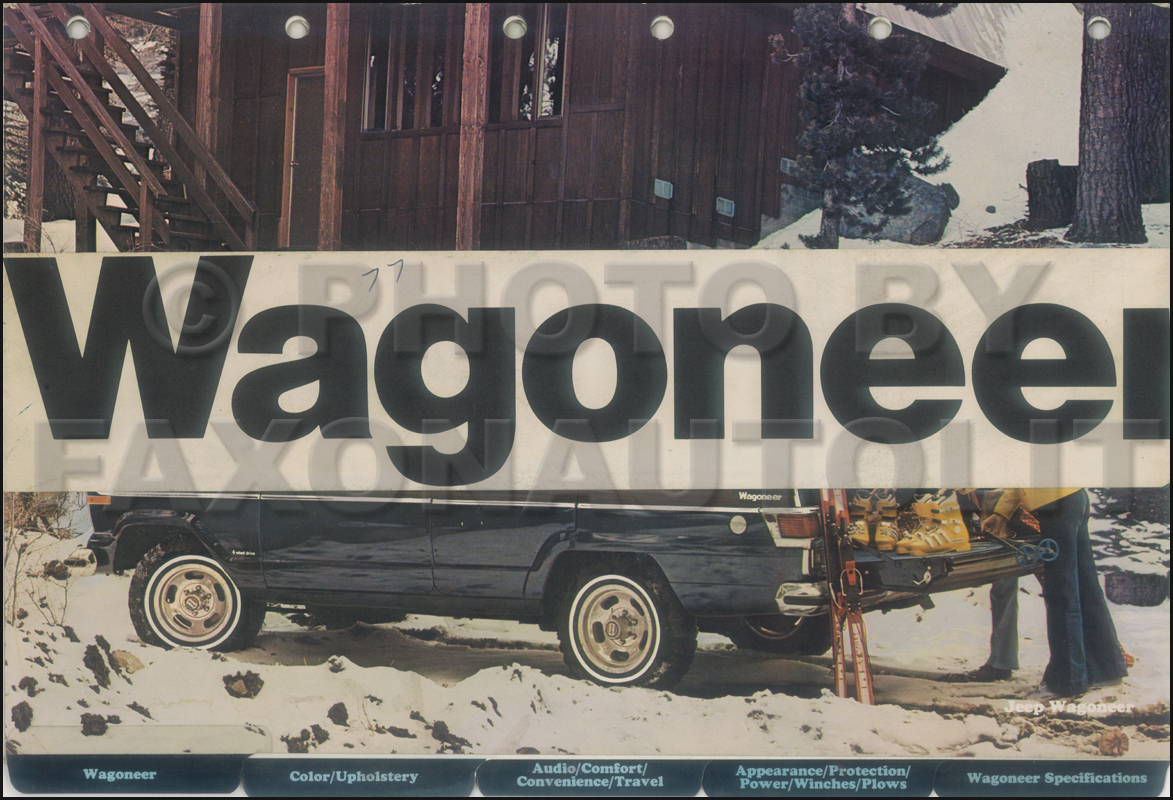 1977 Jeep Wagoneer Color and Upholstery Book Original