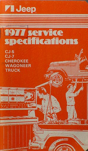 1977 Jeep Service Specifications Manual Original