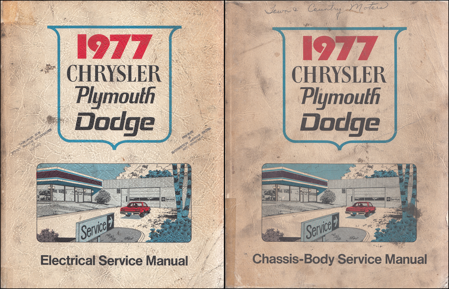 1977 MoPar RWD Car Repair Shop Manual 2 Vol Set