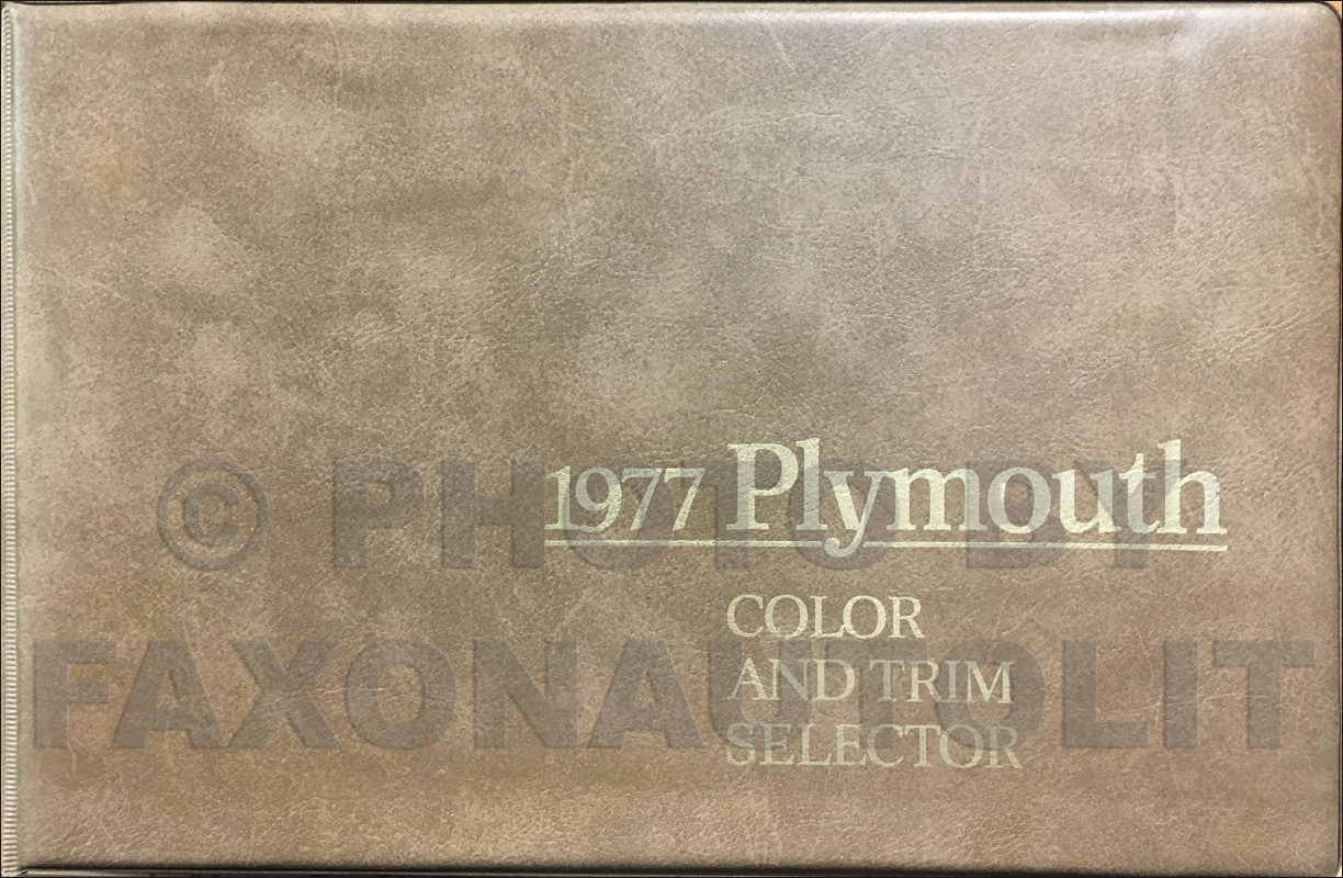 1977 Plymouth Color & Upholstery Album Original
