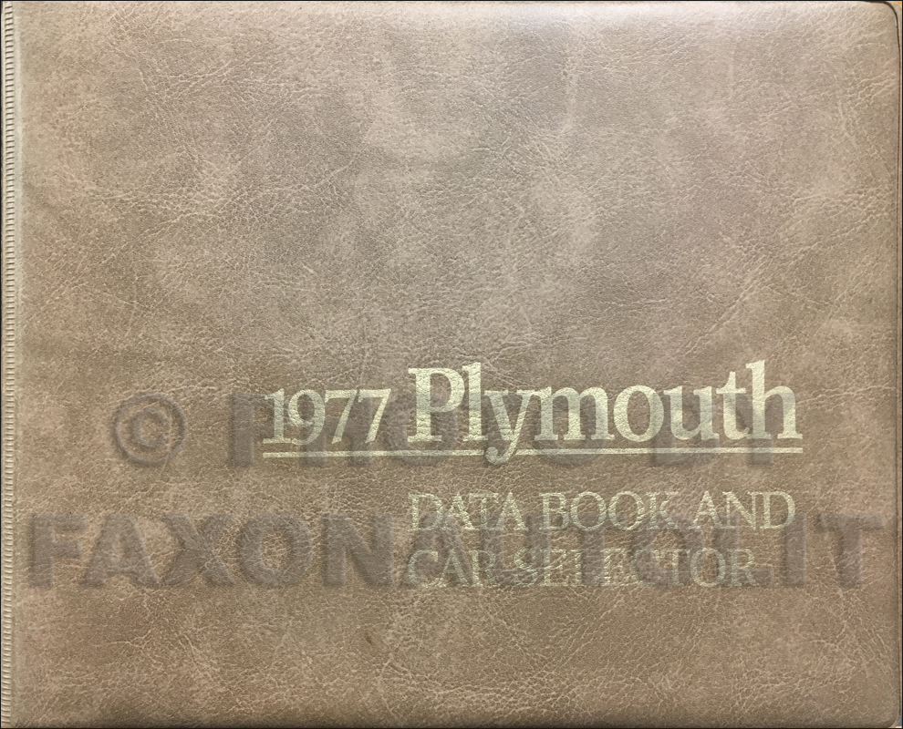 1977 Plymouth Data Book Original