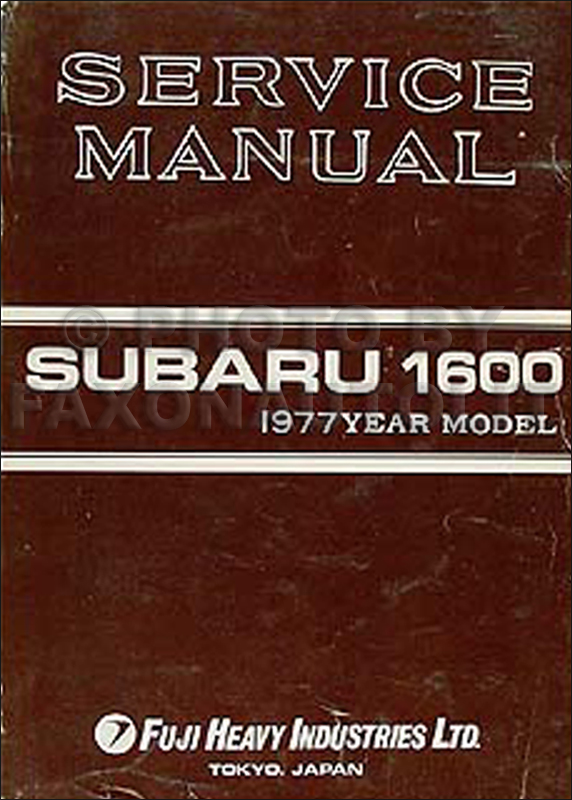 1977 Subaru Repair Manual Original 