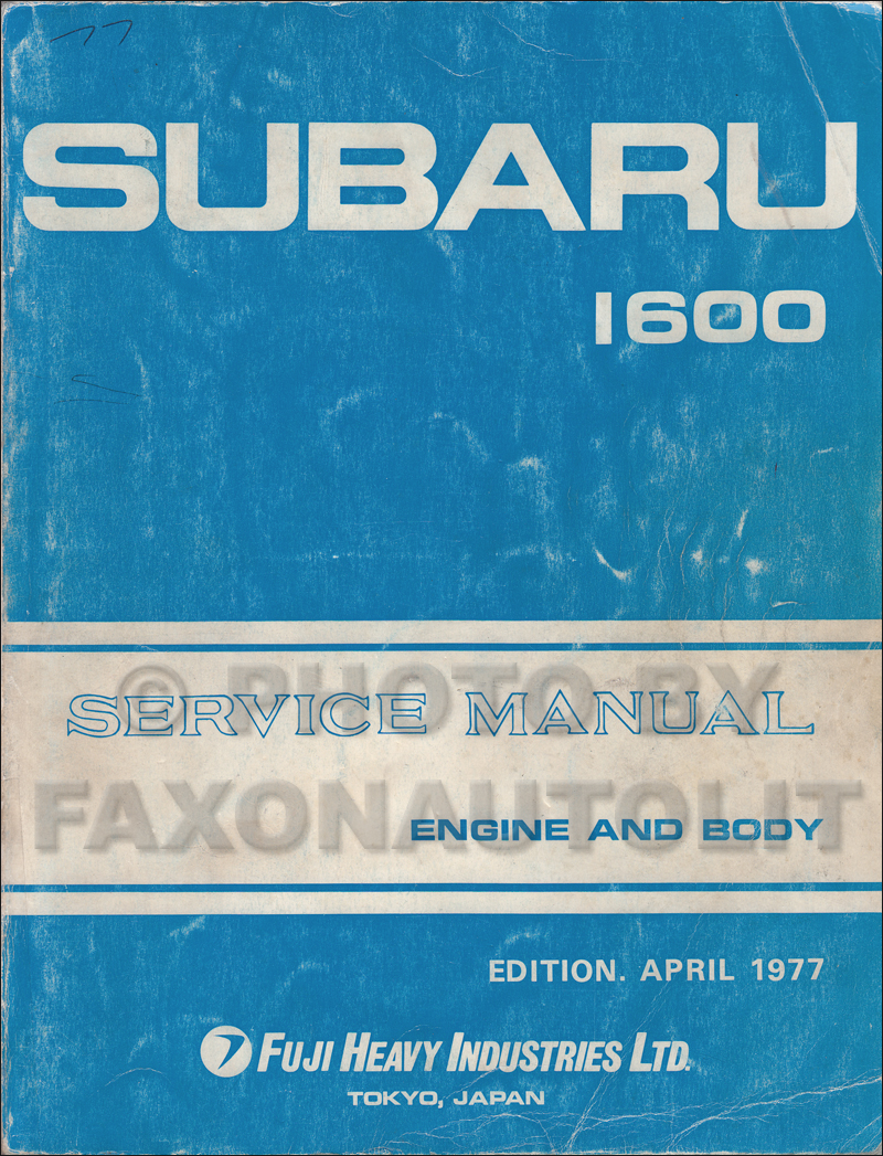 1977 Subaru Repair Manual Original 