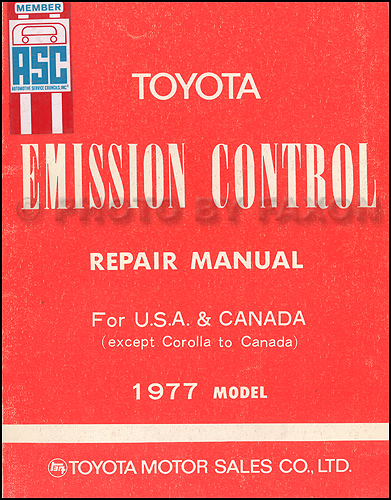 1977-1977.5 Toyota Emission Control Repair Manual Original No. 98159