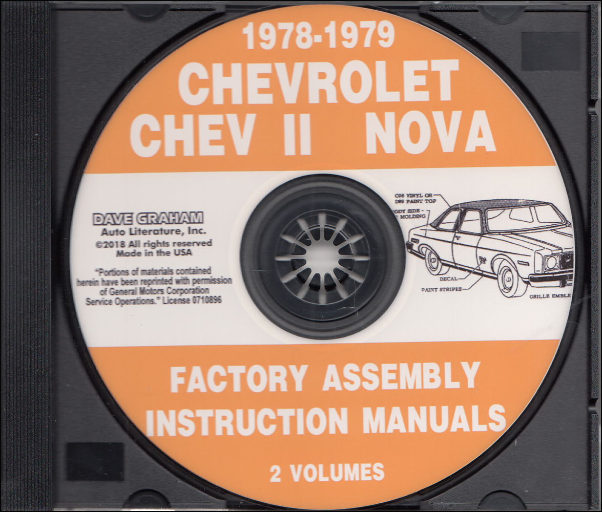 CD-ROM 1978-1979 Chevrolet Nova Assembly Manual 