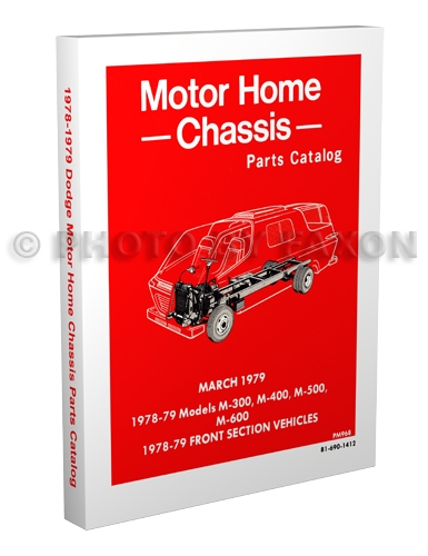 1978-1982 Dodge Motor Home Chassis Parts Catalog Reprint