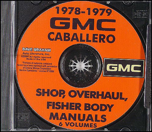 1978-1979 GMC Caballero Shop Manuals on CD-ROM