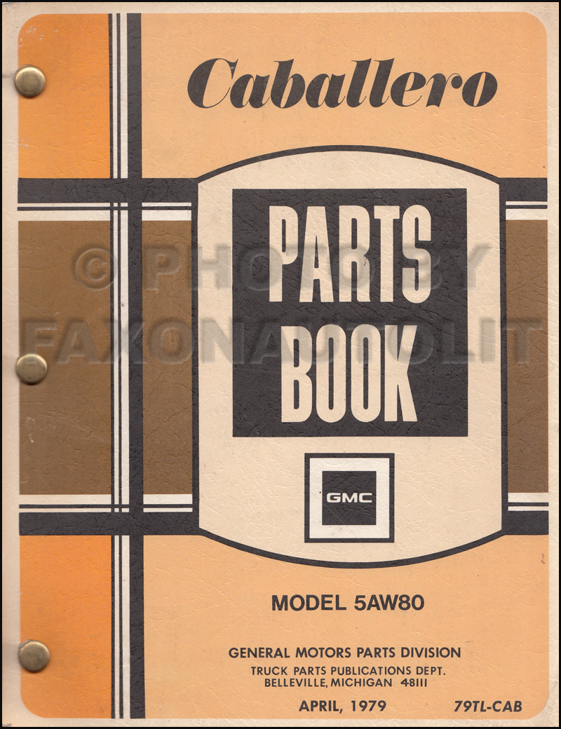 1978-1979 GMC Caballero Parts Book Original