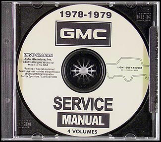 1978-1979 GMC 1500-3500 Shop Manuals on CD-ROM