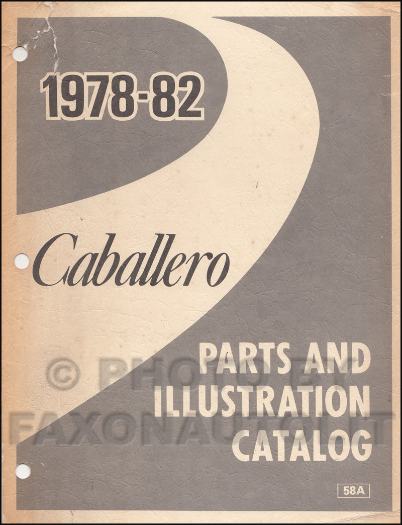 1978-1982 GMC Caballero Parts Book Original